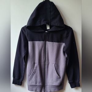 Carter's Boys Full ZipUp Hoodie in Black/Gray Size 14